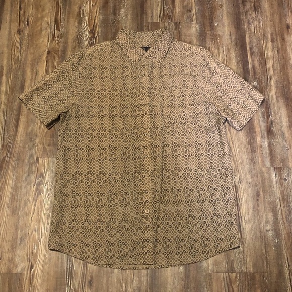 Nat Nast Shirt Men's Medium Bowling Button Down Silk Short Sleeve All Over Print - Picture 1 of 6